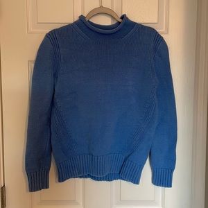 Small blue Jcrew mock neck sweater